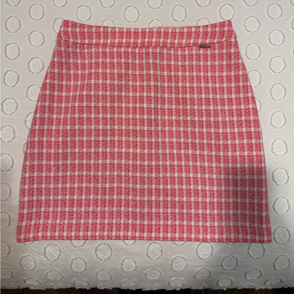 Like New - Nine West Pink & White Plaid Skirt - Size Medium